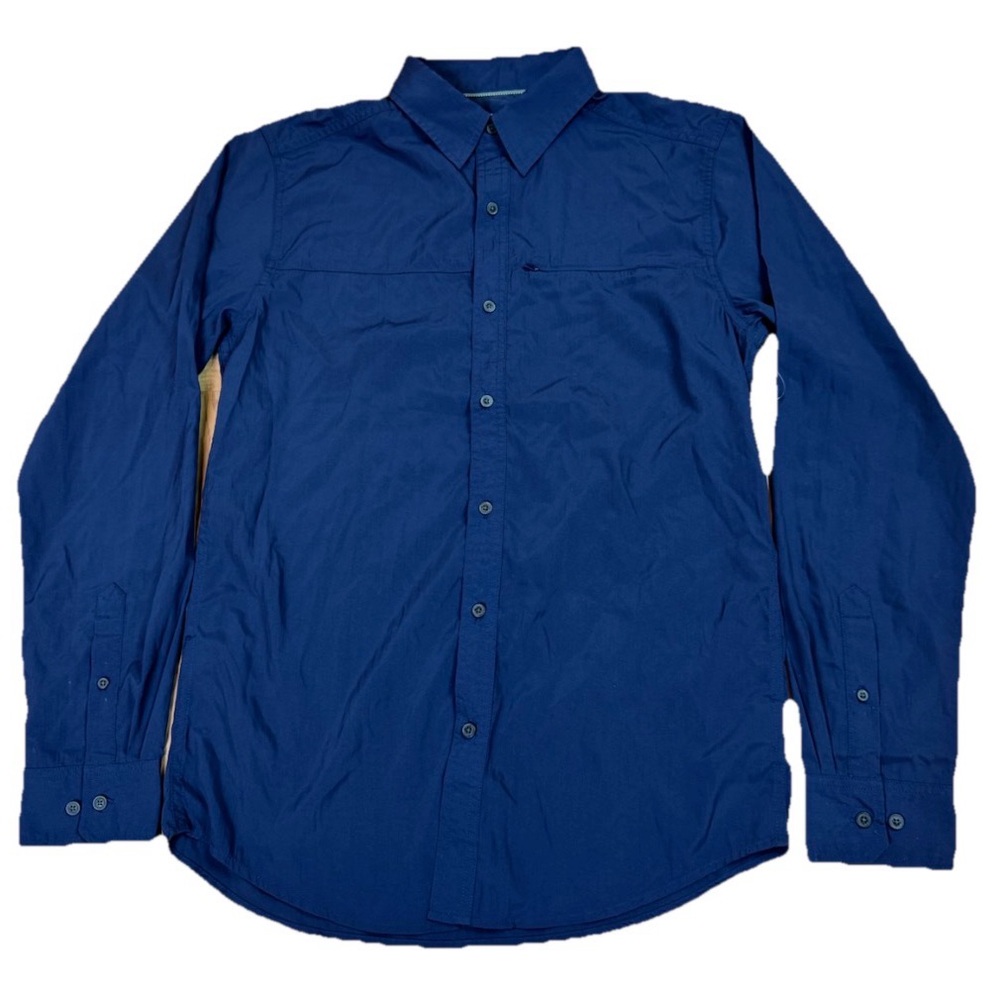 NWT ExOfficio Blue Insect Shield Long Sleeve Shirt Men Sz S Blue UPF 45  Wicking